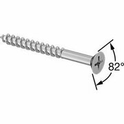 BSC PREFERRED Flat Head Screws for Particleboard&Fiberboard Zinc-Plated Steel Number 6 Size 1-1/2 Long, 100PK 97196A110